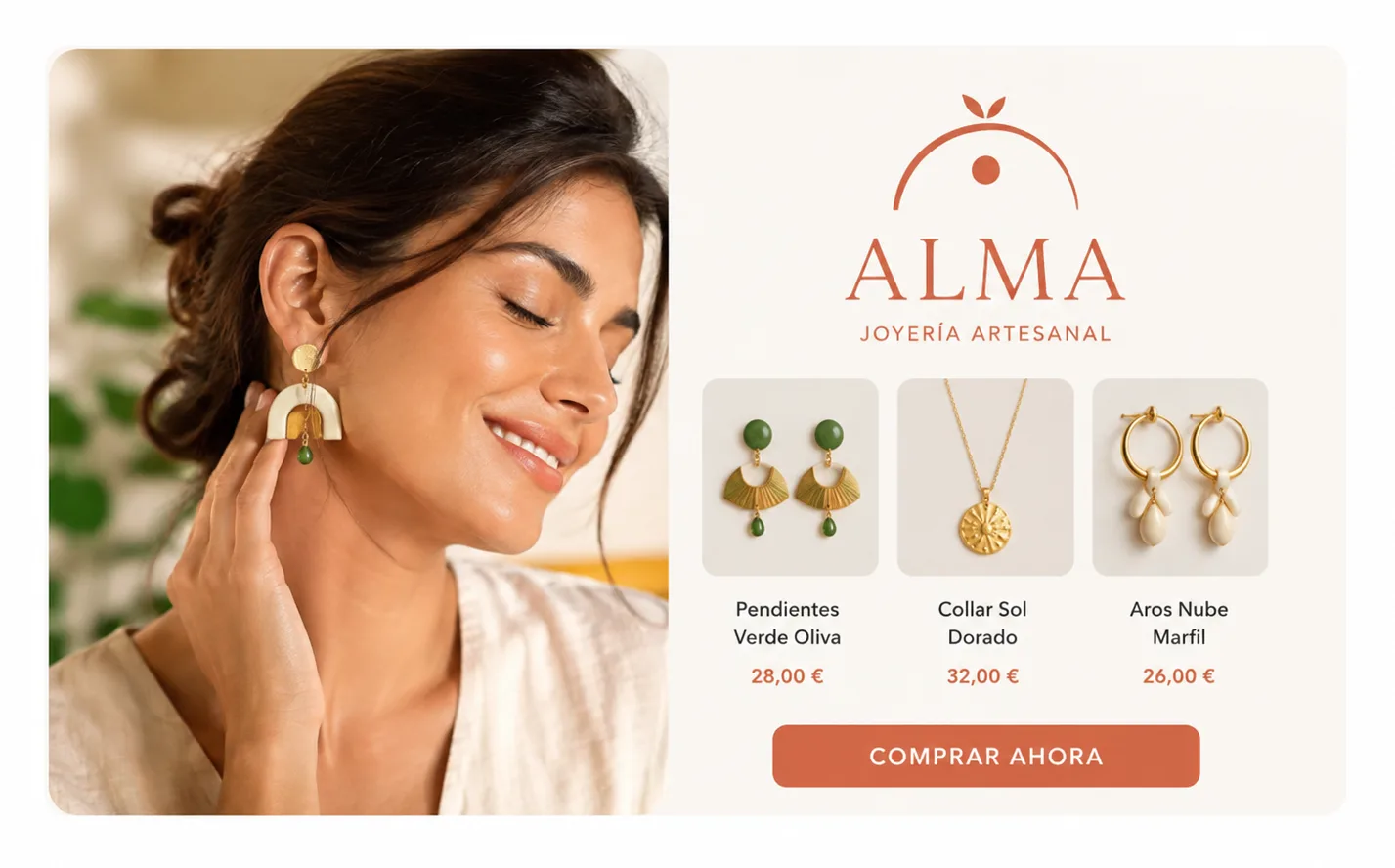 Ejemplo visual de diseño de tienda online