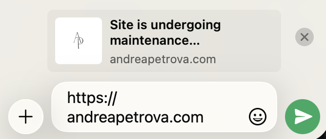 Vista previa de un enlace web al compartirlo en un chat